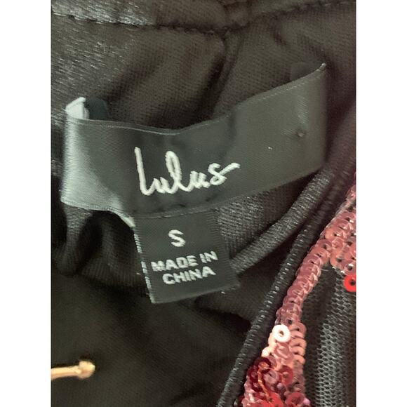 Lulu's Red Multi Sequin Midi Dress in Red sz S NWOT - Picture 13 of 13